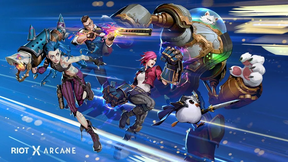 RiotX Arcane promotional art of the show's characters.