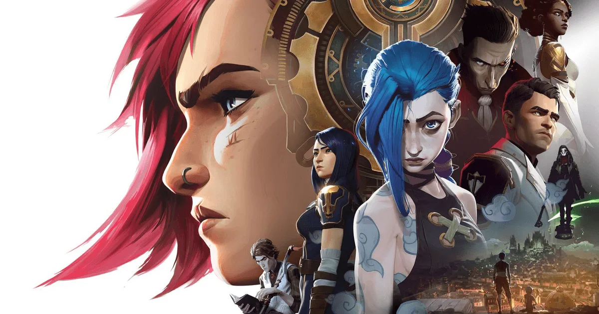 Arcane key art with Vi and Jinx.