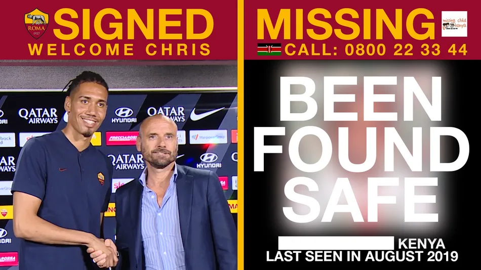 Second missing Kenyan child featured in AS Roma campaign found safe