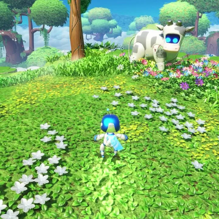You can nuzzle the cow (and take a nap with them) in Astro Bot