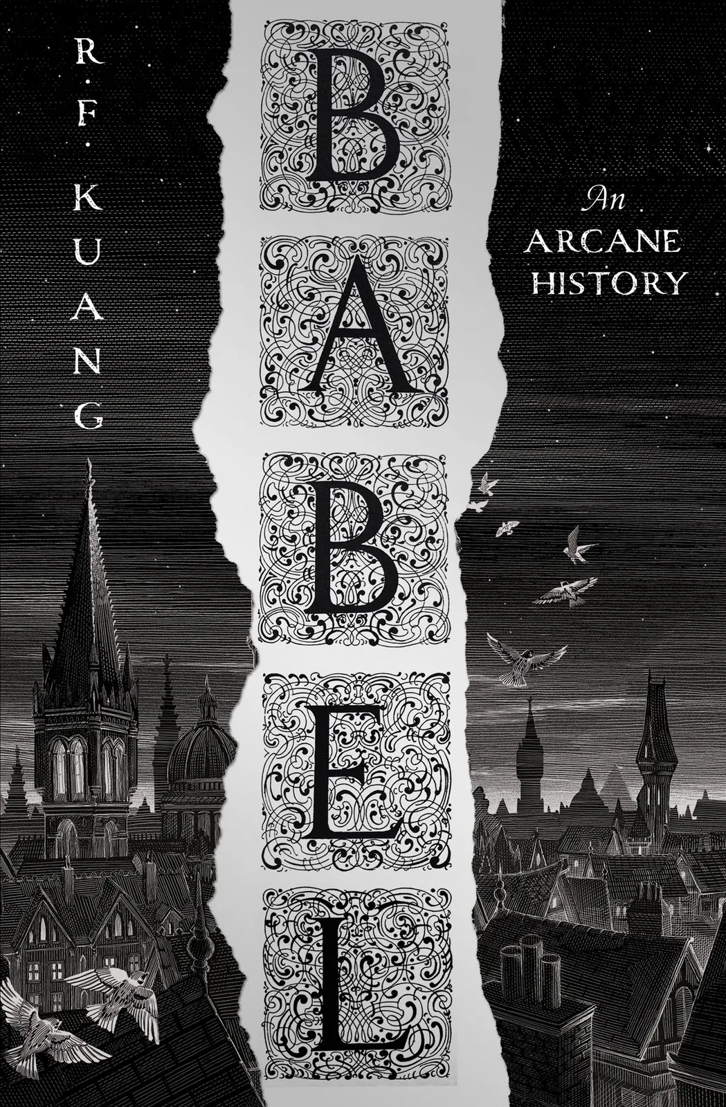 Official UK hardback cover of Babel.