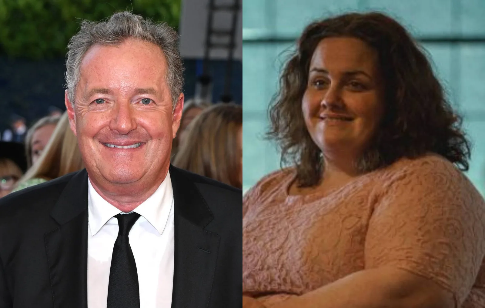 Piers Morgan and Jessica Gunning as Martha in 'Baby Reindeer'