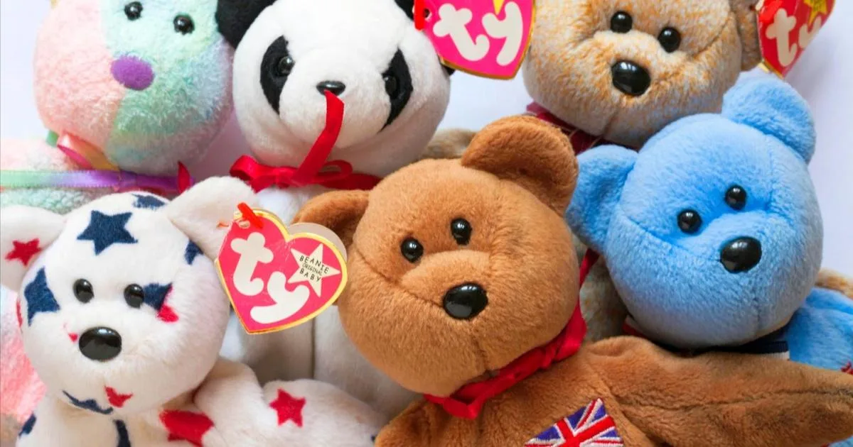 WTTW’s image for its Beanie Baby history segment, featuring the toys and historical footage.