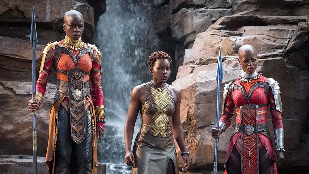 The Dora Milaje in a scene from Black Panther.