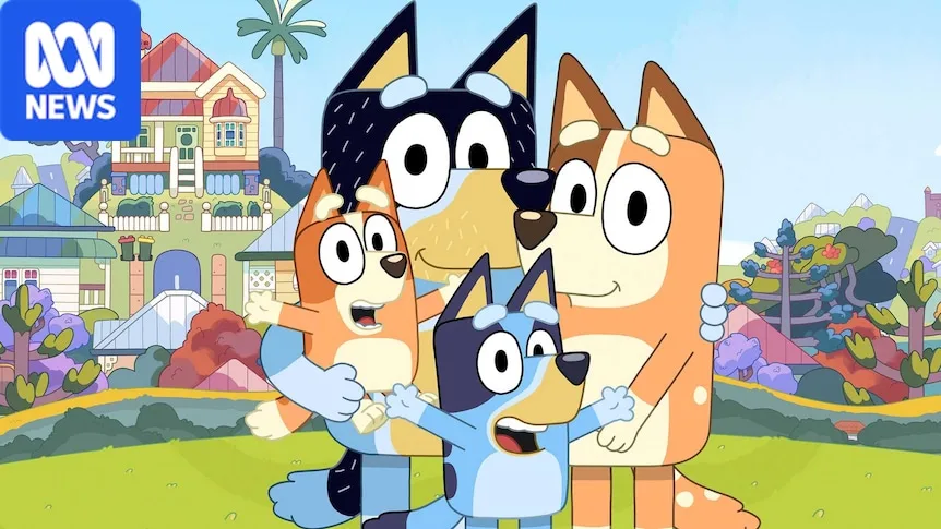 Animated dog family.