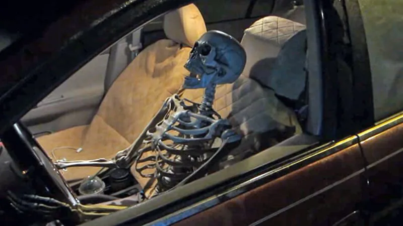 Me in my BMW in the winter after refusing to pay $18 a month for heated seats