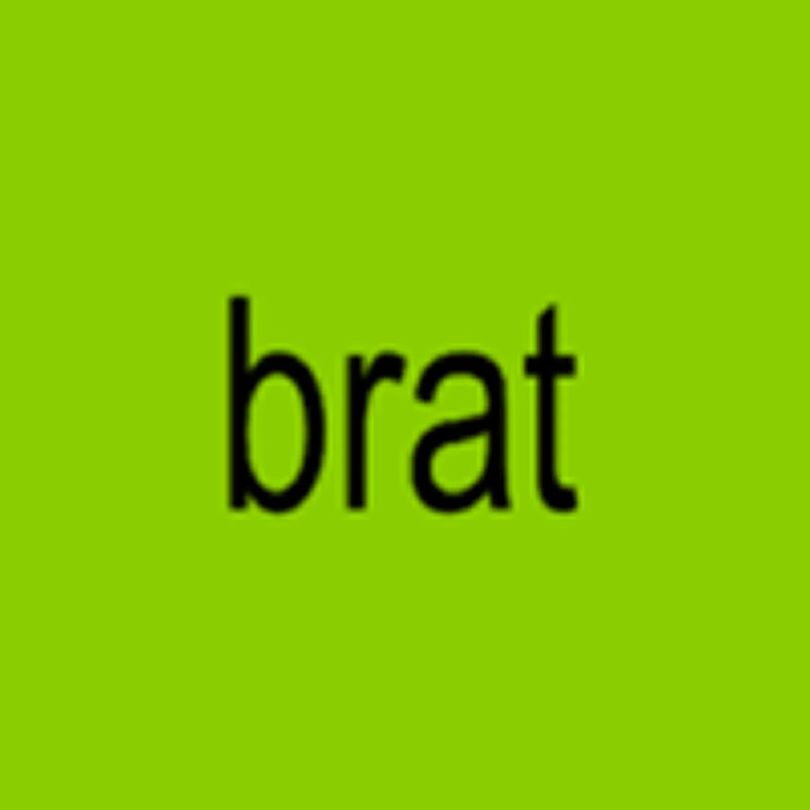 This is the cover art for the album Brat by Charli XCX
