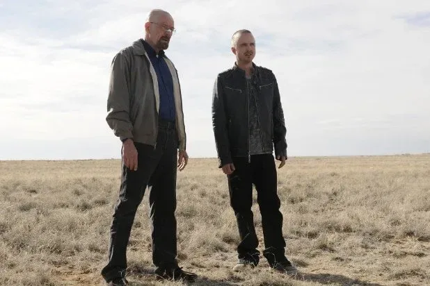 Walt and Jesse in the New Mexico desert