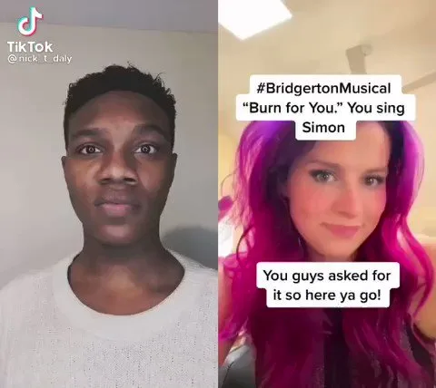 Absolutely blown away by the Bridgerton musical playing out on TikTok Standing ovation for @abigailbarloww & @nick_t_daly