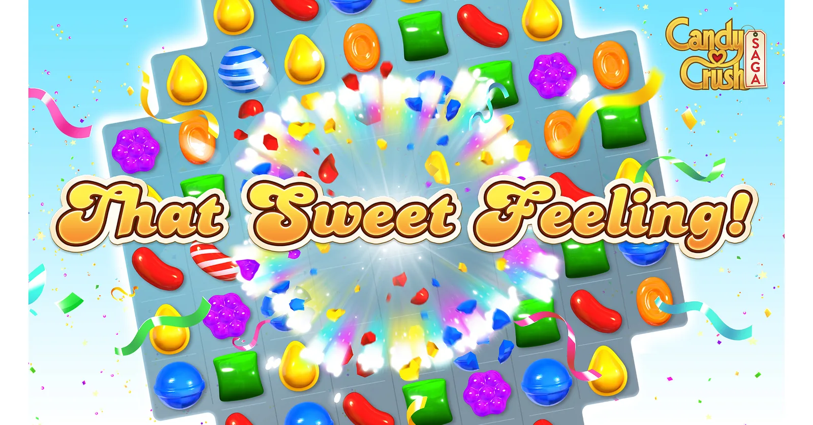 Candy Crush Saga five-year anniversary art