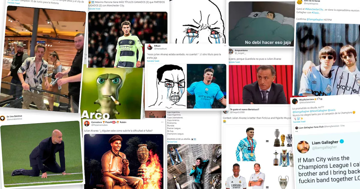 Los memes de la consagración de Manchester City en la Champions League: Julián Álvarez en el centro de las bromas