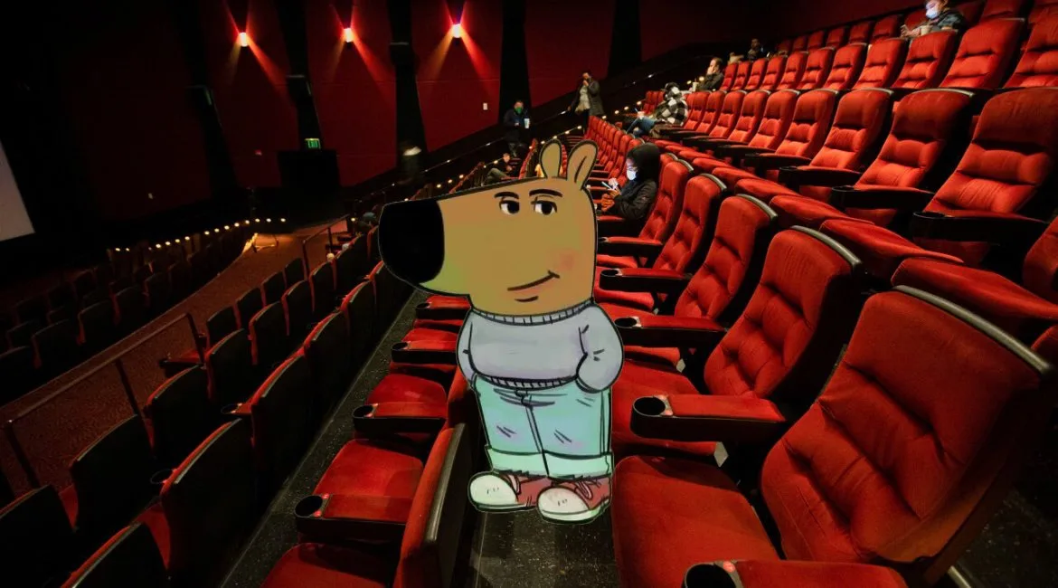 Going to the movies by myself because I’m just a chill guy who enjoys the magic of cinema