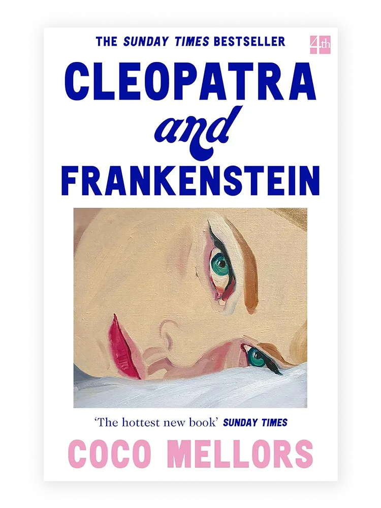 The UK cover of Cleopatra and Frankenstein, from Coco Mellors’ official website.