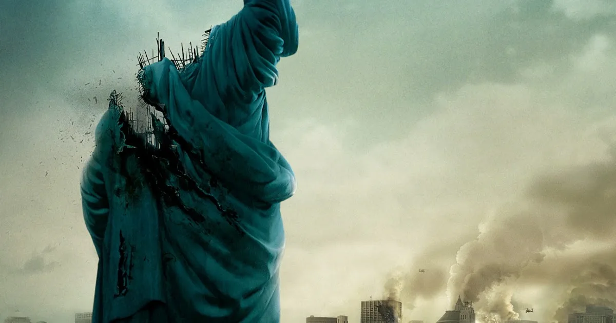 The Statue of Liberty's head in a Manhattan street