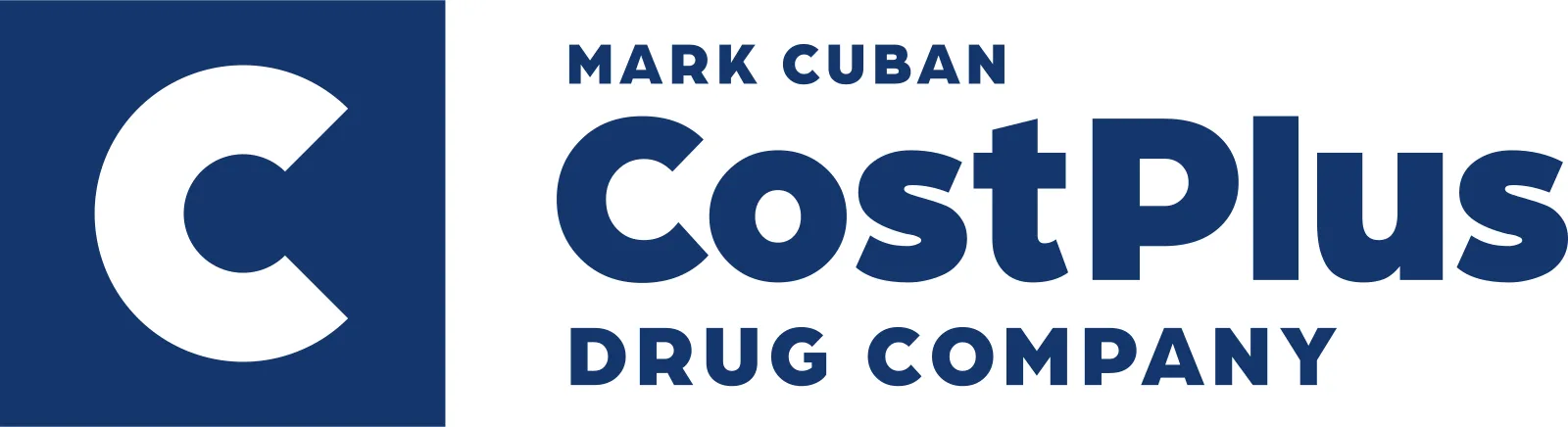 Cost Plus Drugs wordmark, marked public domain on Wikimedia Commons.