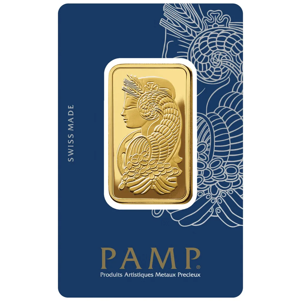 Current official PAMP Fortuna gold-bar listing.