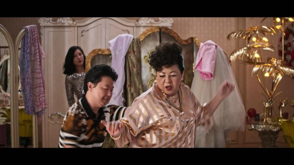 The Goh family in a scene from Crazy Rich Asians.
