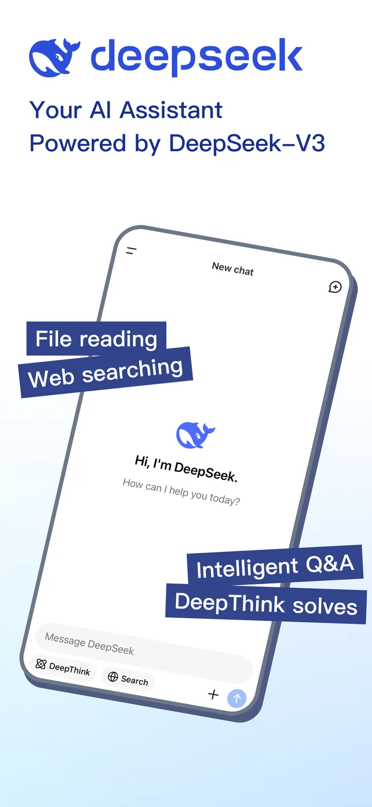 Official DeepSeek app screenshot from its app announcement.