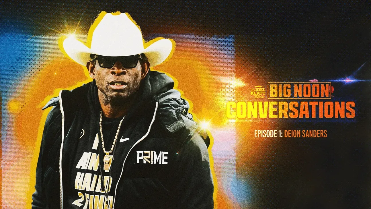 Big Noon Conversations key art with Deion Sanders