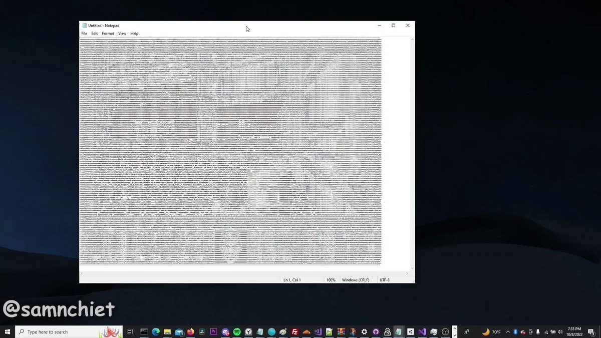 i got DOOM running inside Notepad at 60fps