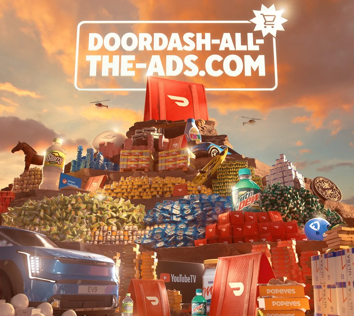 DoorDash official All the Ads campaign artwork.