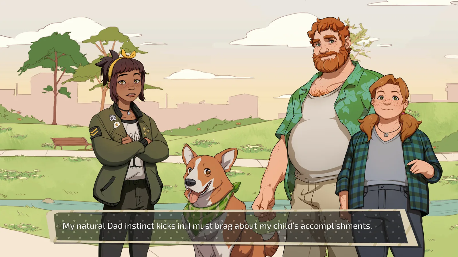 Official Dream Daddy gameplay screenshot from the Steam store.