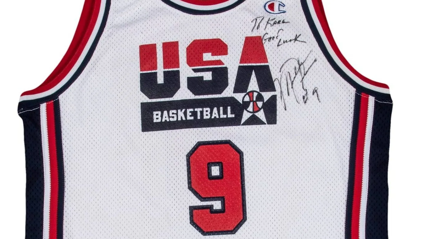 Michael Jordan's signed 1992 USA Basketball jersey