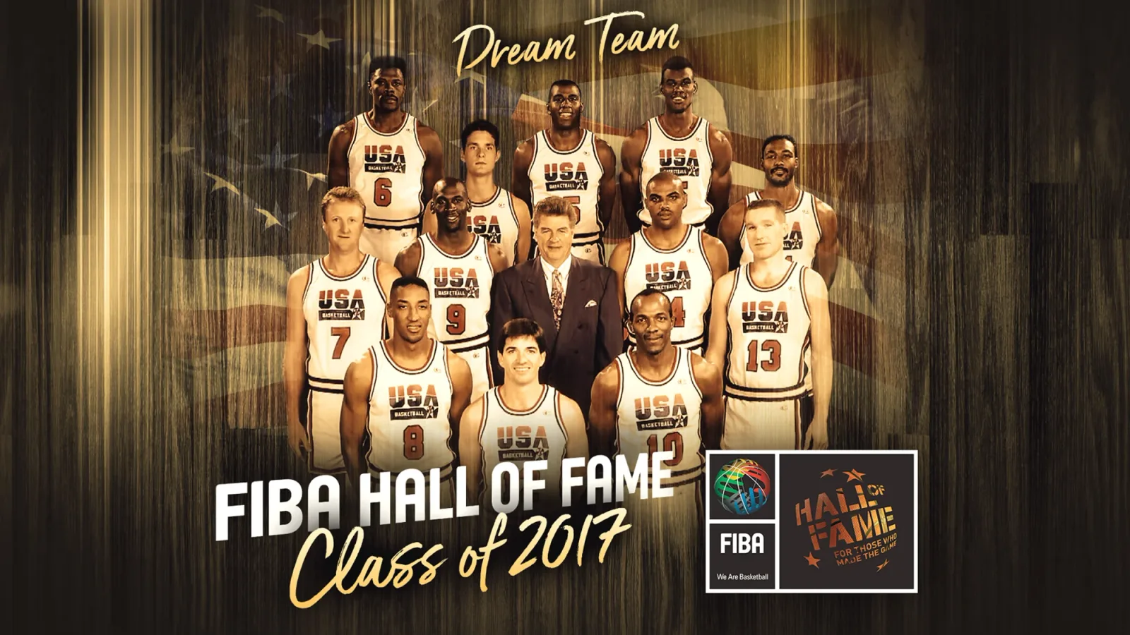 Dream Team photo for its 2017 FIBA Hall of Fame induction