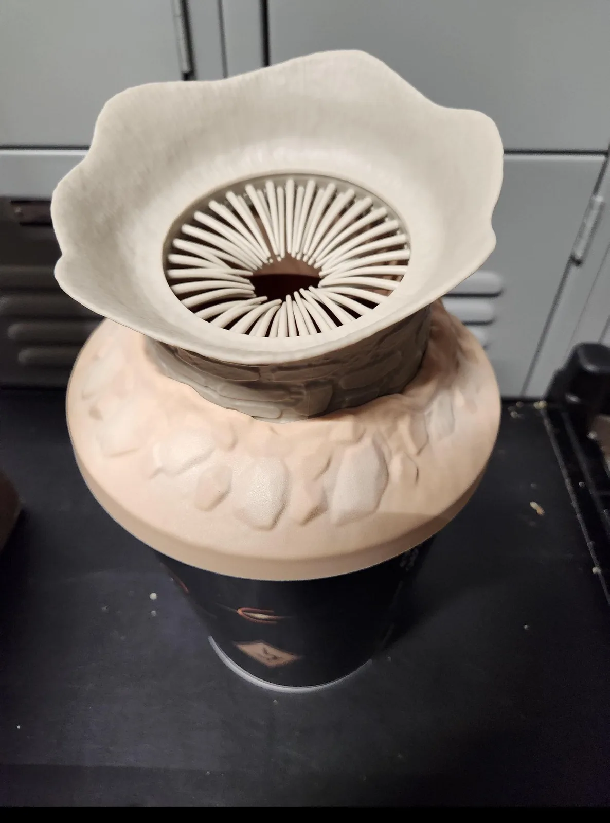 The Dune: Part Two sandworm popcorn bucket, mouth open, in the post that went viral.