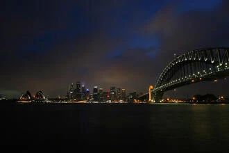 Sydney Harbour during the inaugural 2007 Earth Hour switch-off