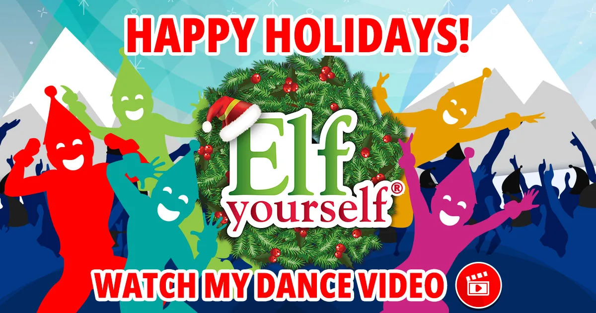 The official ElfYourself site and its dancing-elf preview.