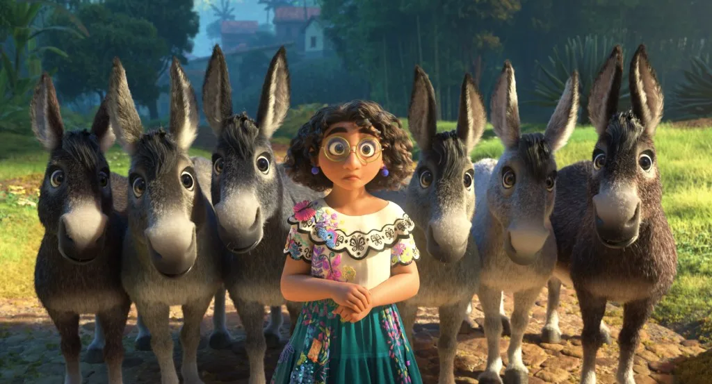 Mirabel with donkeys in Encanto