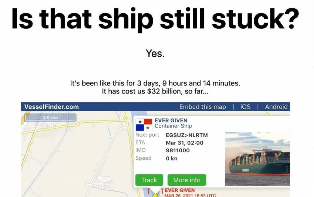 A Ship Got Stuck. So He Built A Website.