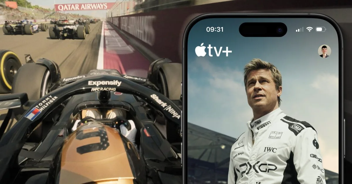 The F1 haptic trailer playing on an iPhone.