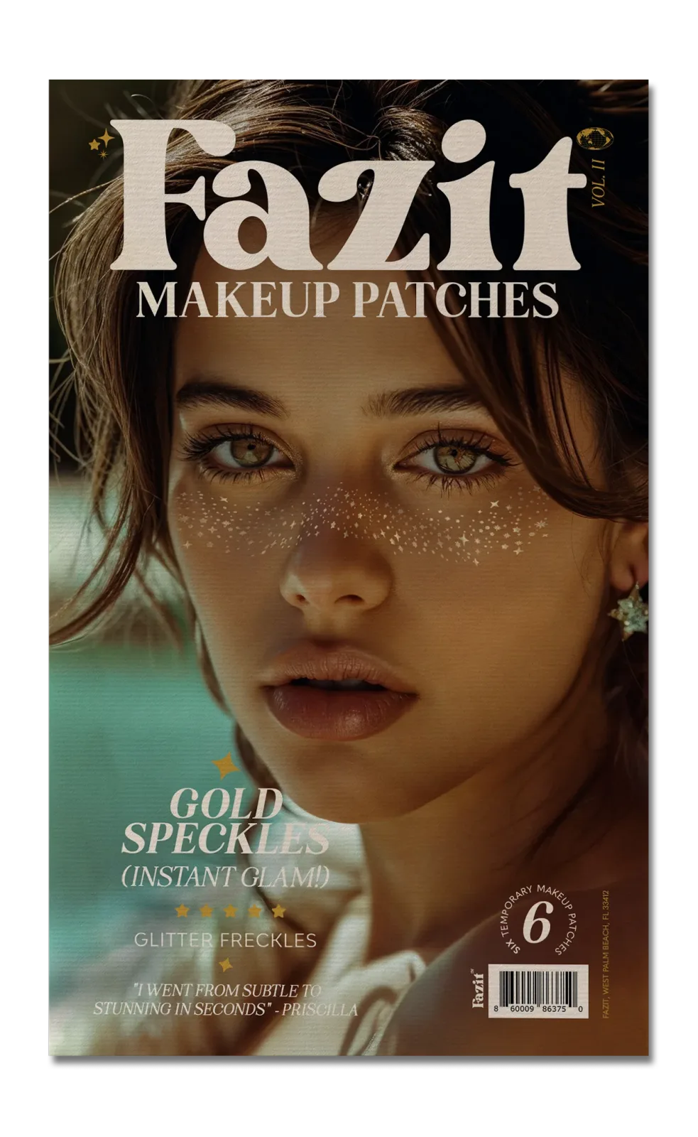 Gold Glitter Freckles Makeup Patches