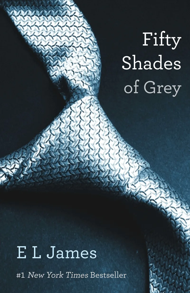 Official Fifty Shades of Grey book cover from the author’s website.