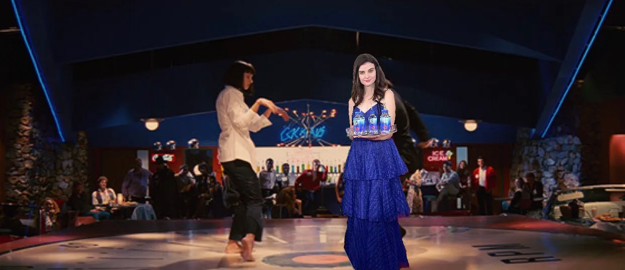 That Fiji water girl is really out here stealing scenes #GoldenGlobes