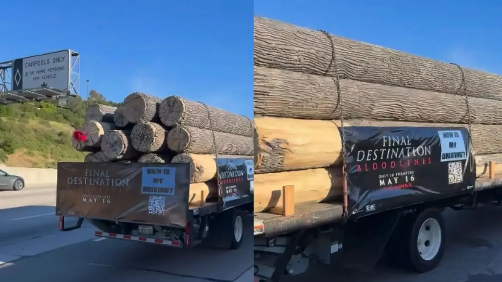 Camión de “Destino Final” es visto en carreteras de California