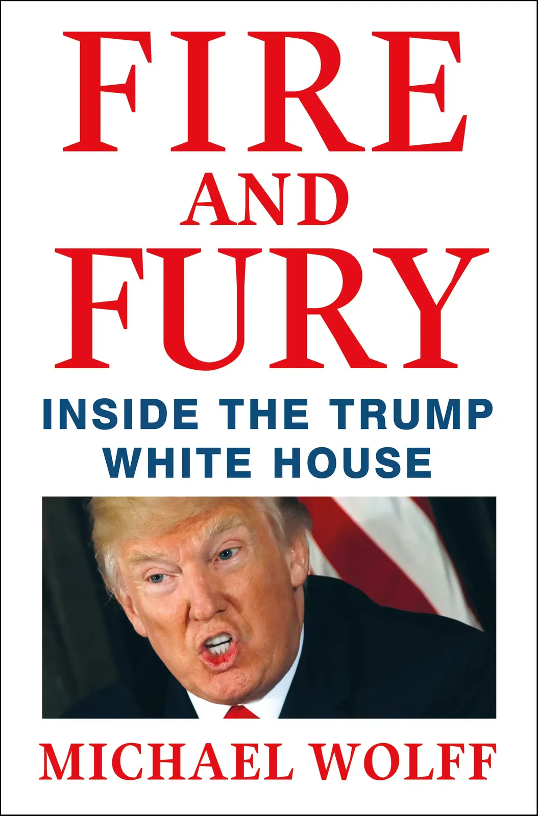 Original Henry Holt hardcover cover of Fire and Fury, from Macmillan’s cover service.