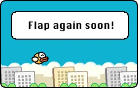 Flappy Bird's Flap again soon screen