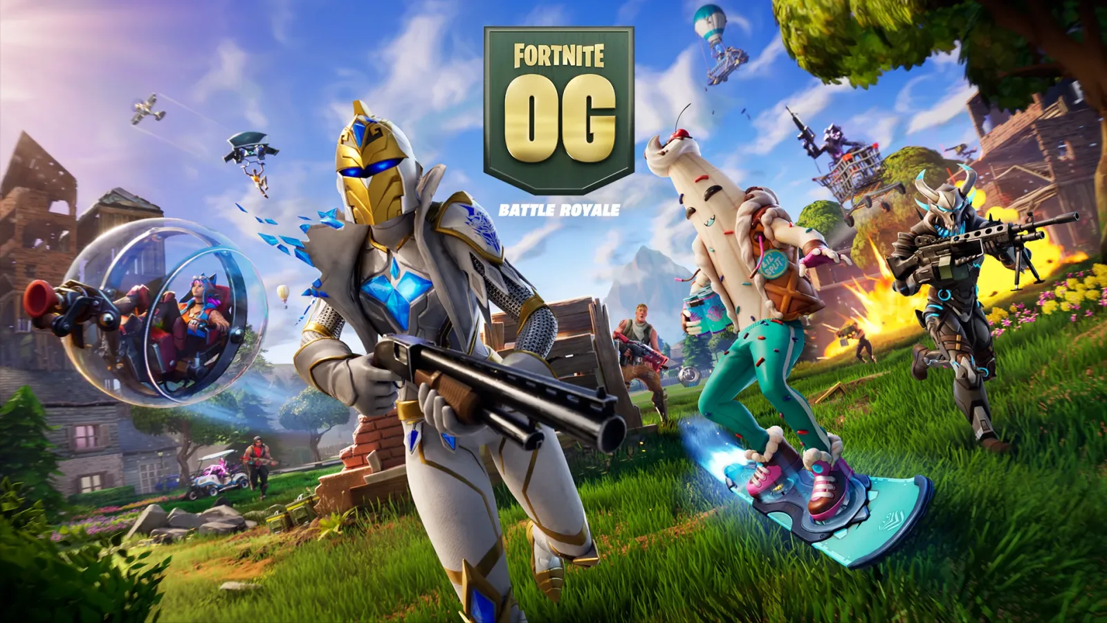 Epic’s PlayStation launch post showing the restored island and returning gear.