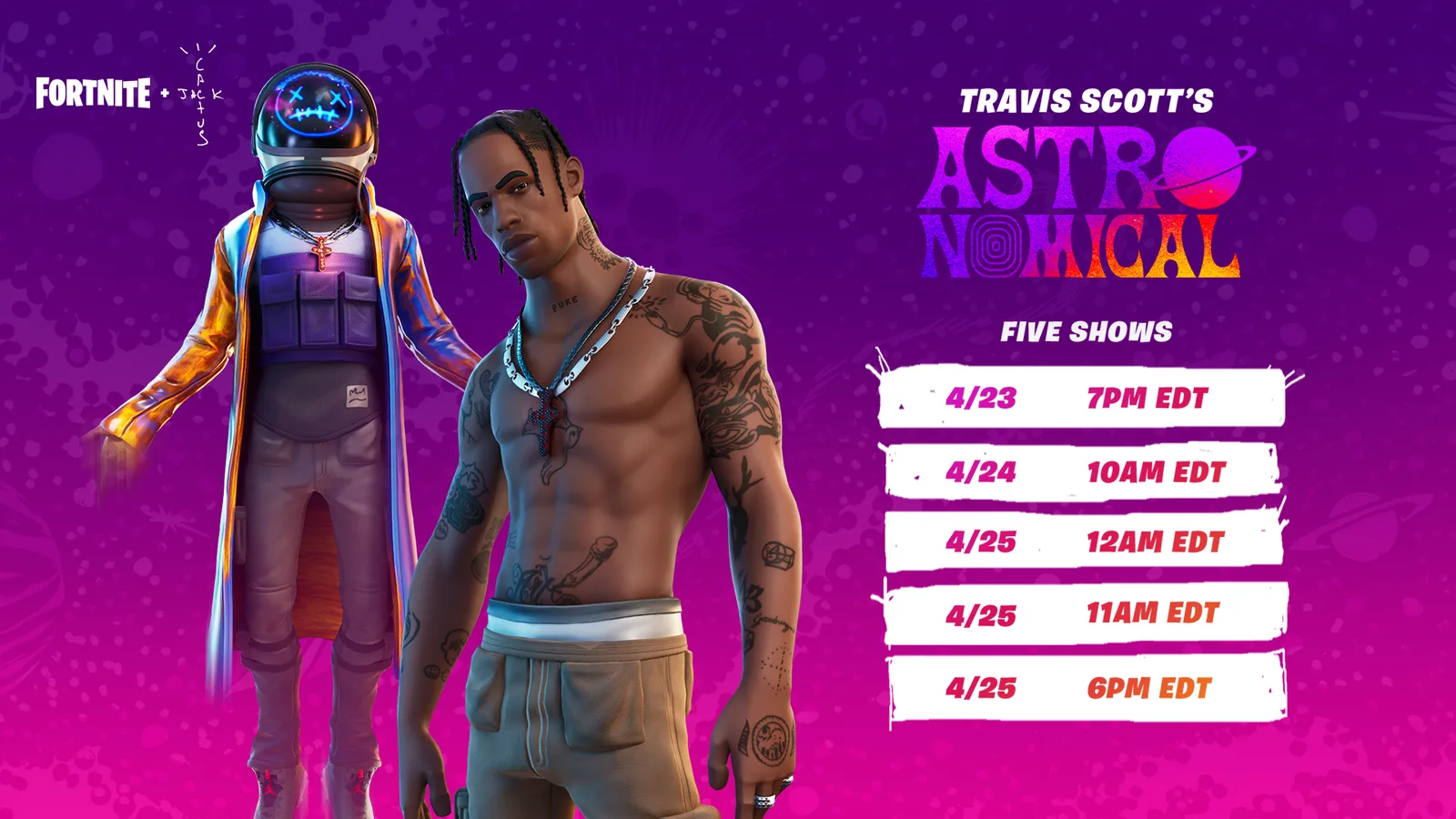 We’re investigating why our 2nd Astronomical show did not begin properly for a small number of players. We apologize for the inconvenience and encourage you to join us for one of our remaining shows.