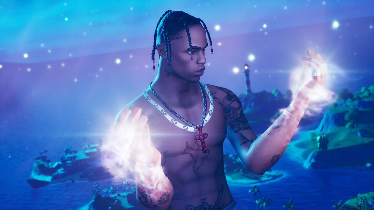 Travis Scott's avatar in Astronomical, from his official full-event upload.