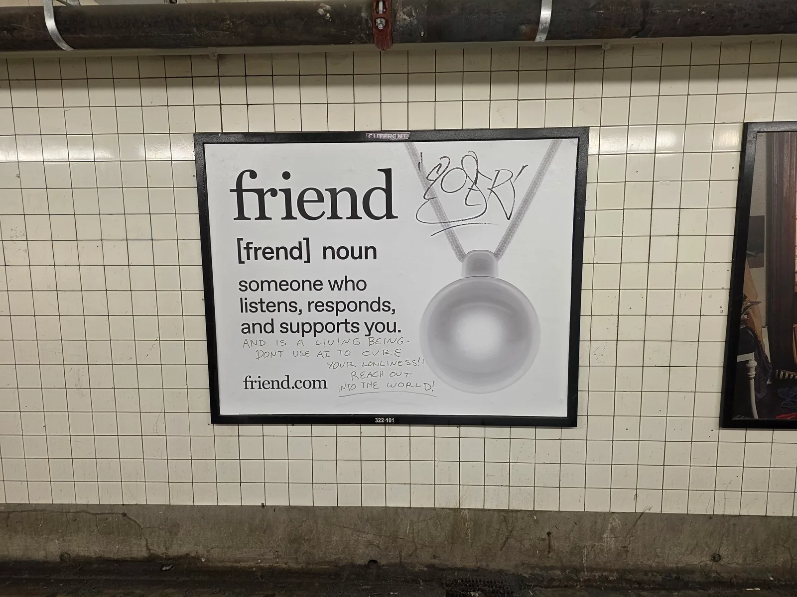 vandalized friend ad, totally saw that one coming
