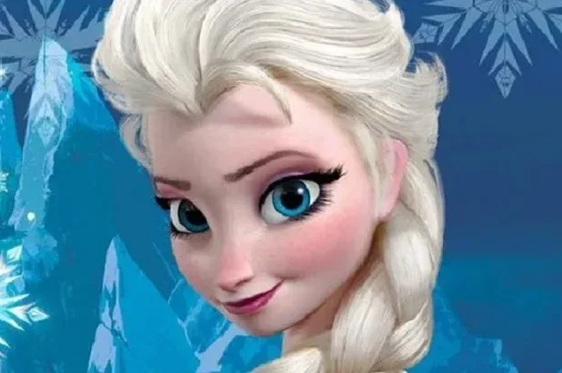 Close-up of Elsa from Frozen.