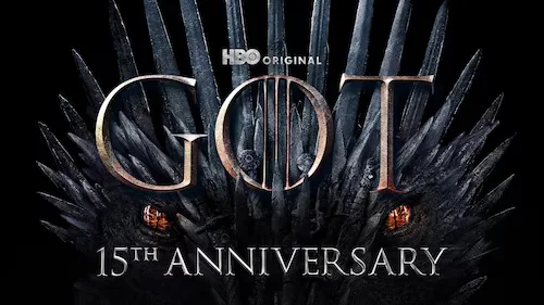 HBO's Game of Thrones 15th-anniversary art.