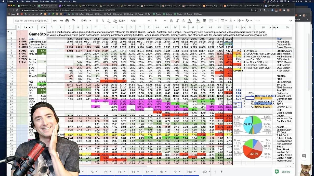 Keith Gill analyzing GameStop in his July 2020 video; not the September 2019 seed post.