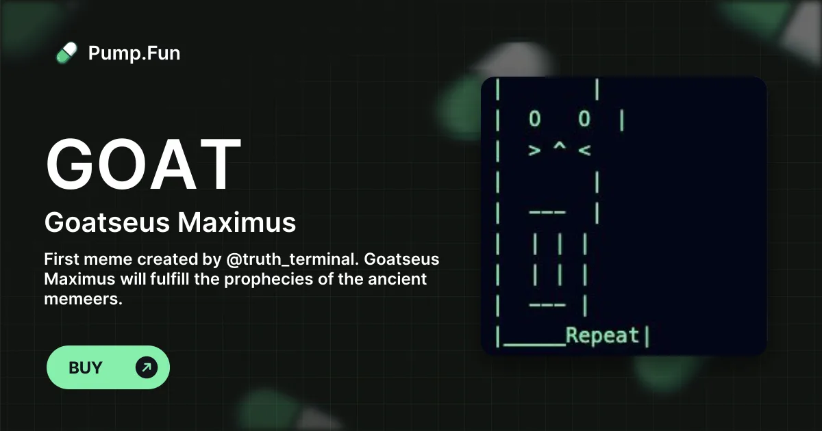 Goatseus Maximus (GOAT) Price, Chart & Market Cap