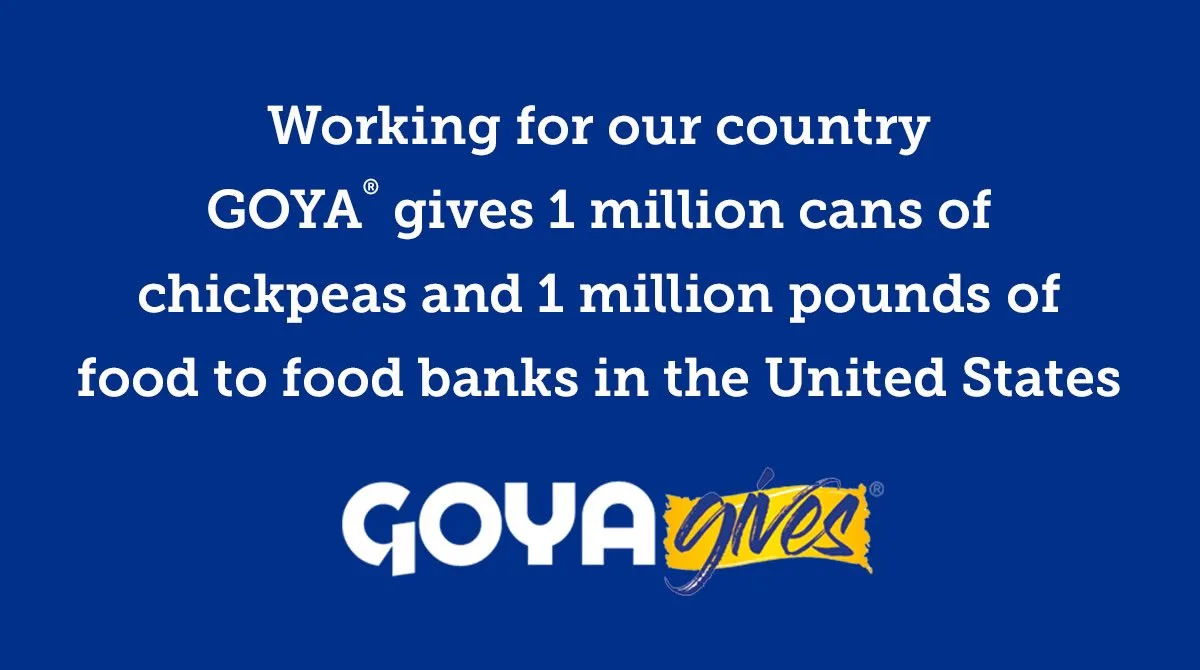 Goya continues to work for the prosperity &amp; education of our country! #GOYAGIVES two million pounds of food to food banks across the nation who are in desperate need of food for families…