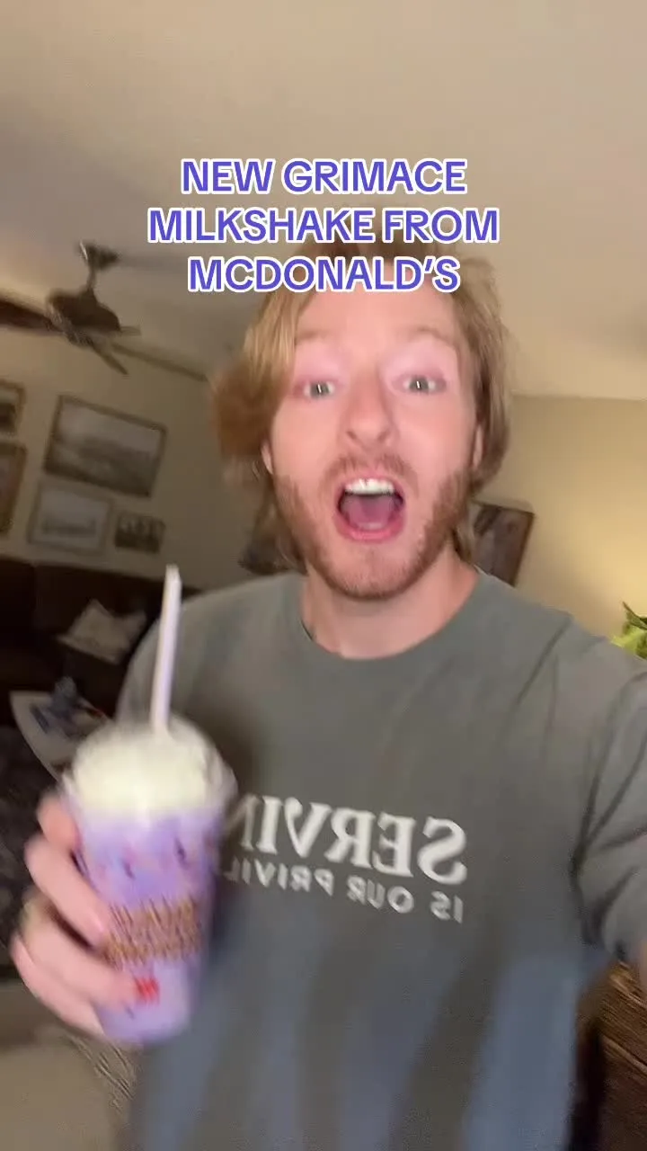 R.I.P Grimace (and me) #mcdonalds #grimace #milkshake #grimaceshake #birthday #fakedeath #yummy